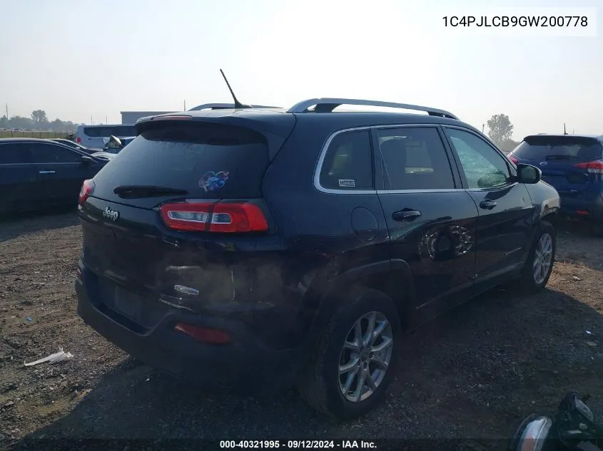 1C4PJLCB9GW200778 2016 Jeep Cherokee Latitude