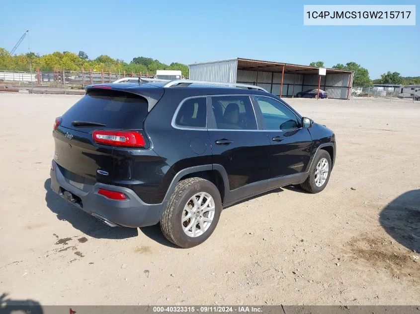 2016 Jeep Cherokee Latitude VIN: 1C4PJMCS1GW215717 Lot: 40323315