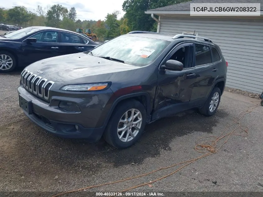 2016 Jeep Cherokee Latitude VIN: 1C4PJLCB6GW208322 Lot: 40333126