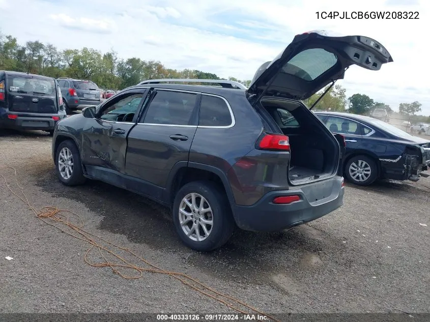 2016 Jeep Cherokee Latitude VIN: 1C4PJLCB6GW208322 Lot: 40333126