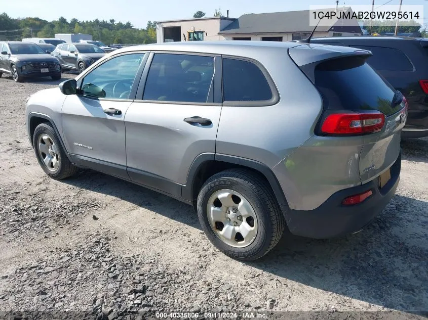 2016 Jeep Cherokee Sport VIN: 1C4PJMAB2GW295614 Lot: 40335806