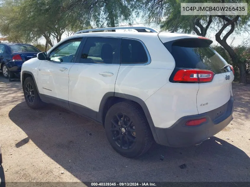 2016 Jeep Cherokee Latitude VIN: 1C4PJMCB4GW266435 Lot: 40339345