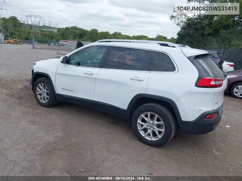 2016 Jeep Cherokee Latitude VIN: 1C4PJMCS2GW331413 Lot: 40340964