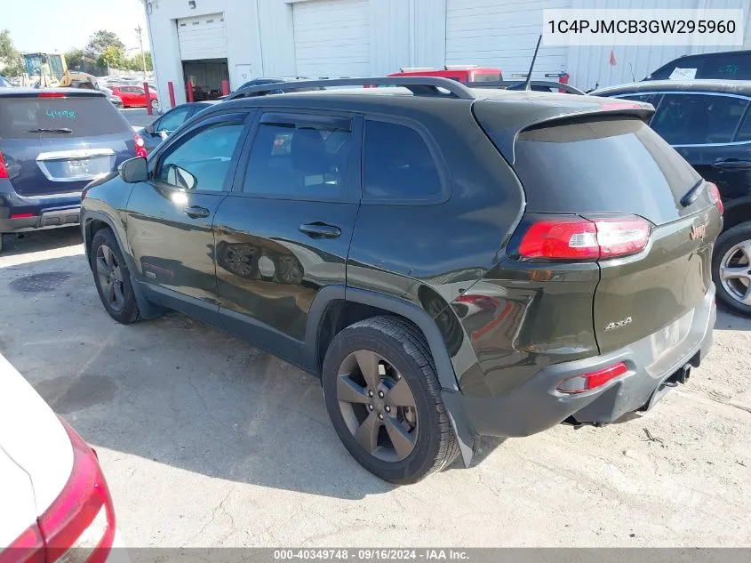 1C4PJMCB3GW295960 2016 Jeep Cherokee 75Th Anniversary