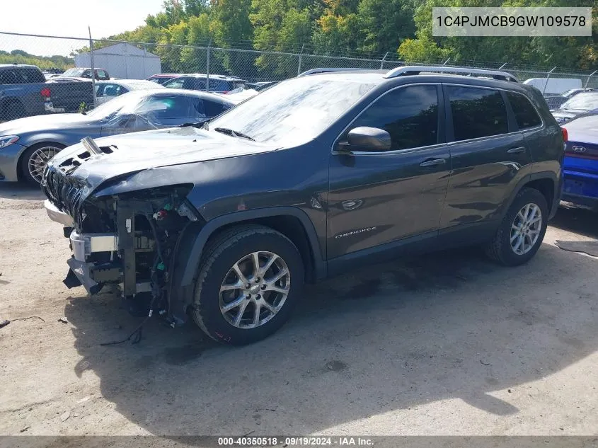 2016 Jeep Cherokee Latitude VIN: 1C4PJMCB9GW109578 Lot: 40350518