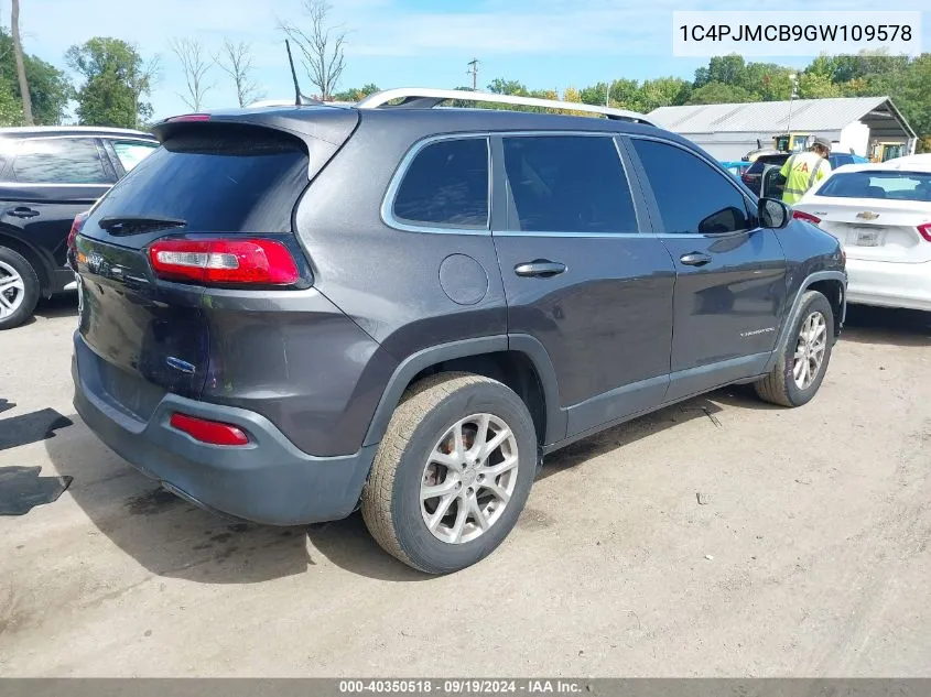 2016 Jeep Cherokee Latitude VIN: 1C4PJMCB9GW109578 Lot: 40350518