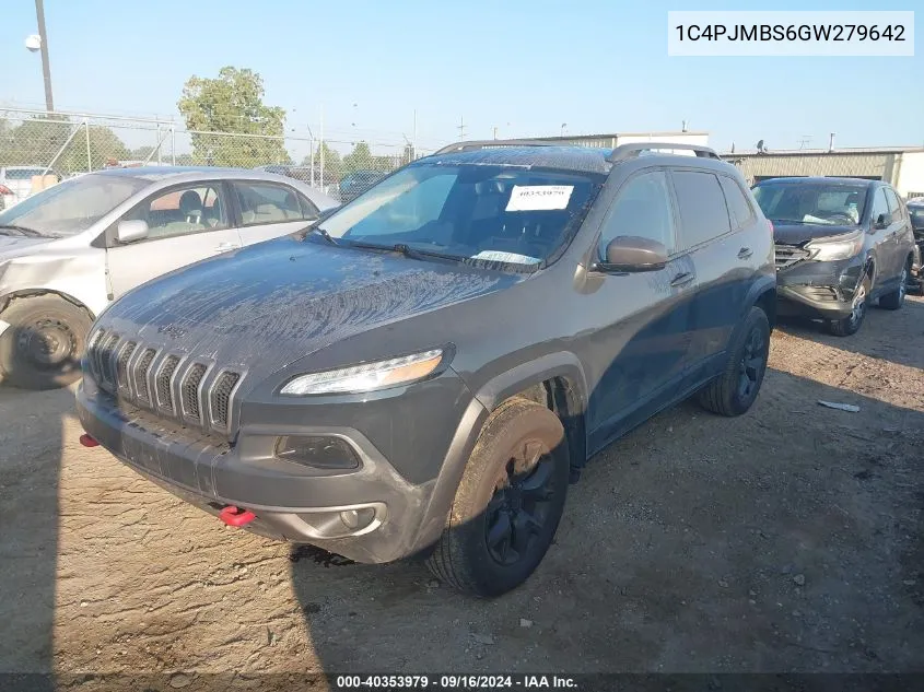 1C4PJMBS6GW279642 2016 Jeep Cherokee Trailhawk