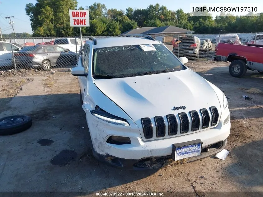 2016 Jeep Cherokee Latitude VIN: 1C4PJMCS8GW197510 Lot: 40373922