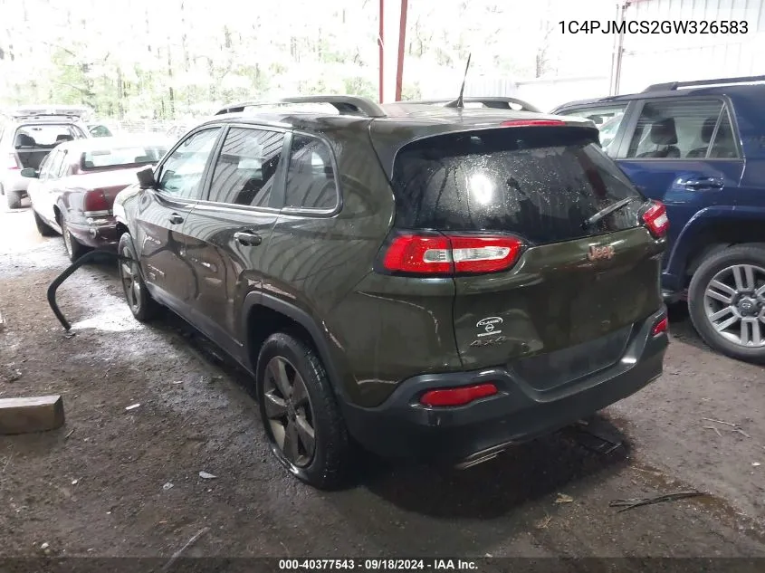 1C4PJMCS2GW326583 2016 Jeep Cherokee 75Th Anniversary