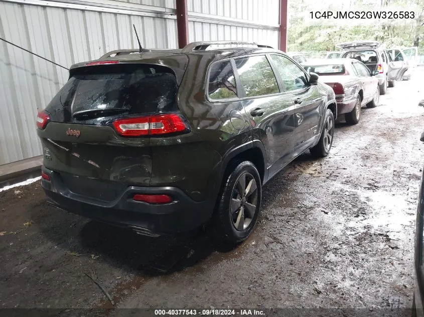 1C4PJMCS2GW326583 2016 Jeep Cherokee 75Th Anniversary