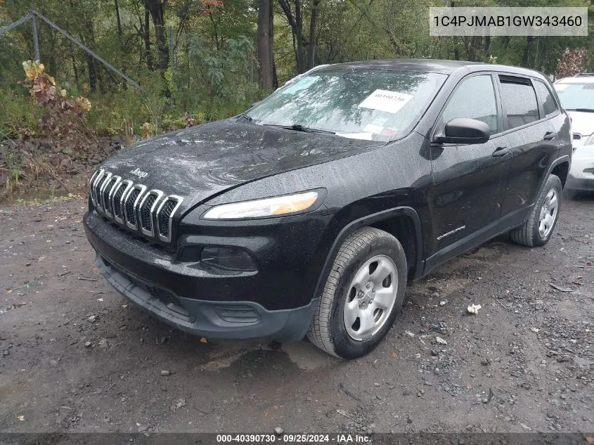 1C4PJMAB1GW343460 2016 Jeep Cherokee Sport