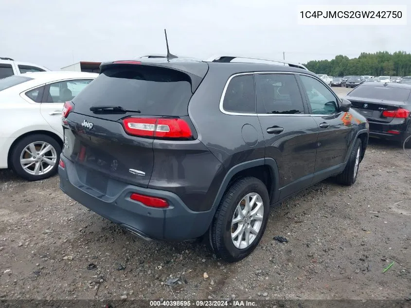 1C4PJMCS2GW242750 2016 Jeep Cherokee Latitude