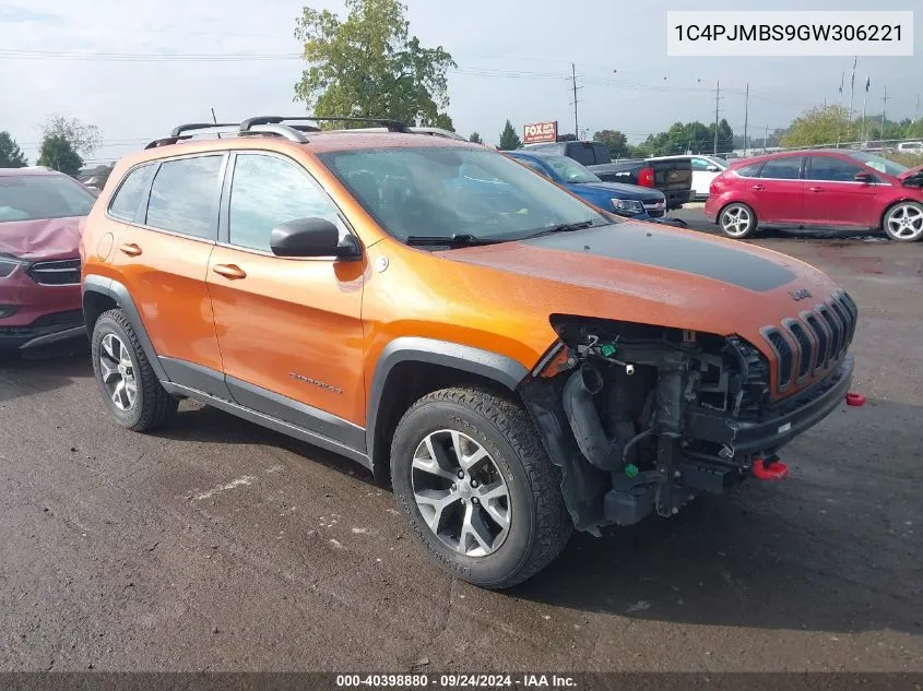 2016 Jeep Cherokee Trailhawk VIN: 1C4PJMBS9GW306221 Lot: 40398880