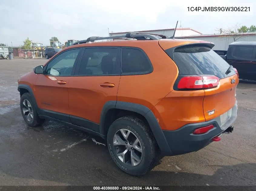 1C4PJMBS9GW306221 2016 Jeep Cherokee Trailhawk