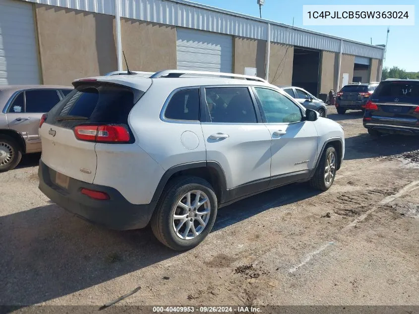 2016 Jeep Cherokee Latitude VIN: 1C4PJLCB5GW363024 Lot: 40409953