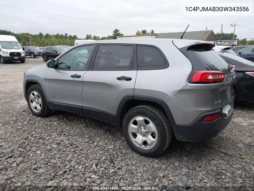 1C4PJMAB3GW343556 2016 Jeep Cherokee Sport