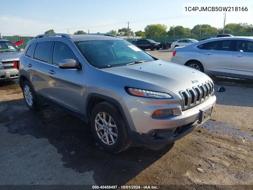 2016 Jeep Cherokee Latitude VIN: 1C4PJMCB5GW218166 Lot: 40458497