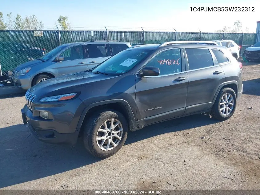 2016 Jeep Cherokee Latitude VIN: 1C4PJMCB5GW232312 Lot: 40480706