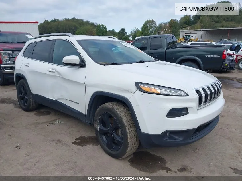 2016 Jeep Cherokee Latitude VIN: 1C4PJMCBXGW118001 Lot: 40497082