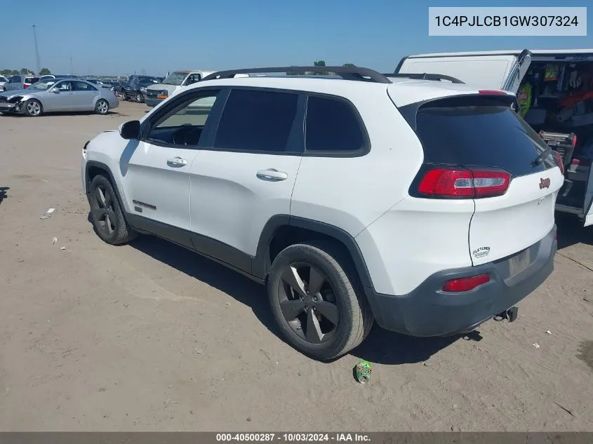 2016 Jeep Cherokee 75Th Anniversary VIN: 1C4PJLCB1GW307324 Lot: 40500287