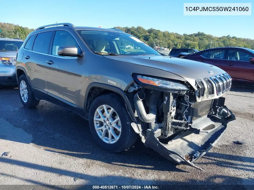 2016 Jeep Cherokee Latitude VIN: 1C4PJMCS5GW241060 Lot: 40512671