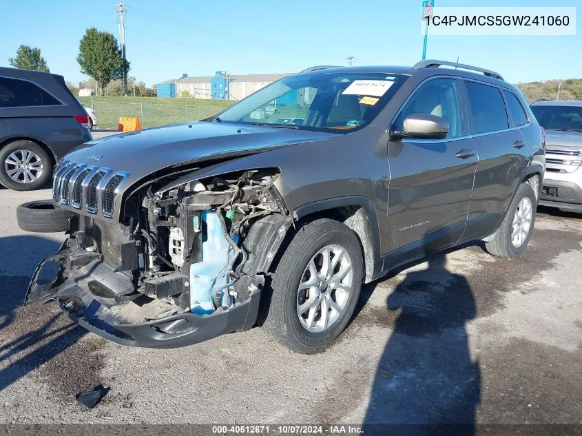 2016 Jeep Cherokee Latitude VIN: 1C4PJMCS5GW241060 Lot: 40512671