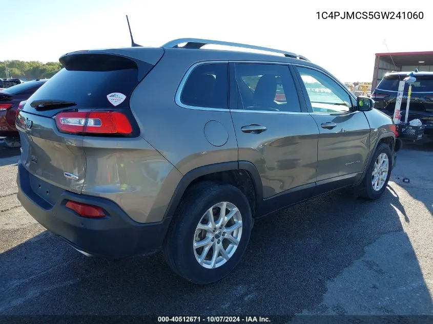 2016 Jeep Cherokee Latitude VIN: 1C4PJMCS5GW241060 Lot: 40512671