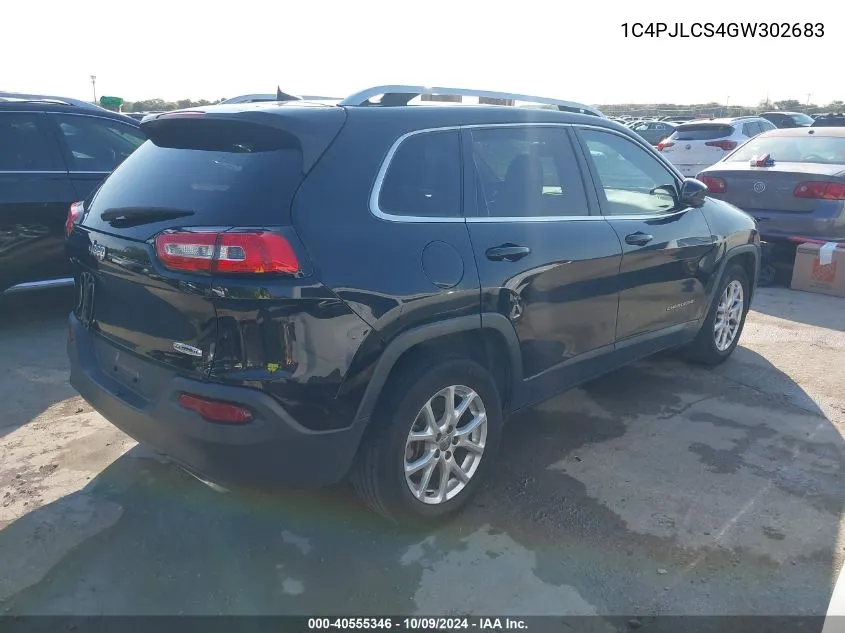 2016 Jeep Cherokee Latitude VIN: 1C4PJLCS4GW302683 Lot: 40555346