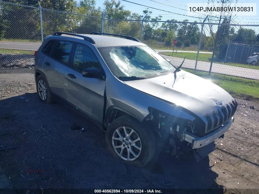 2016 Jeep Cherokee Sport VIN: 1C4PJMAB8GW130831 Lot: 40562894