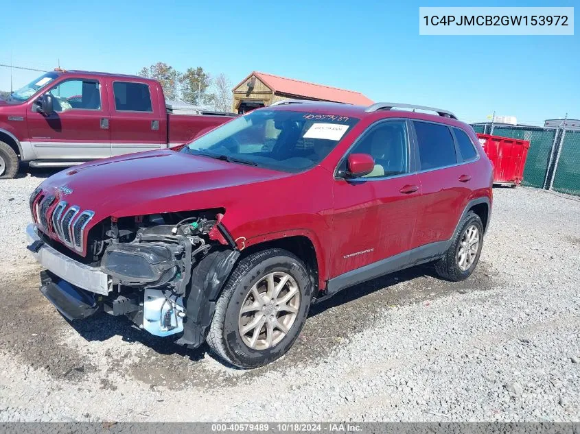 2016 Jeep Cherokee Latitude VIN: 1C4PJMCB2GW153972 Lot: 40579489