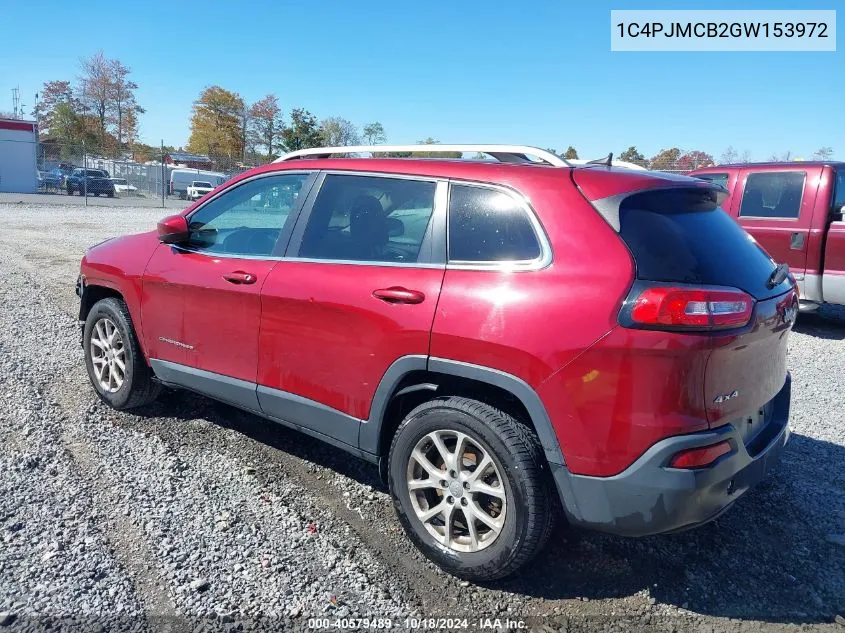 2016 Jeep Cherokee Latitude VIN: 1C4PJMCB2GW153972 Lot: 40579489