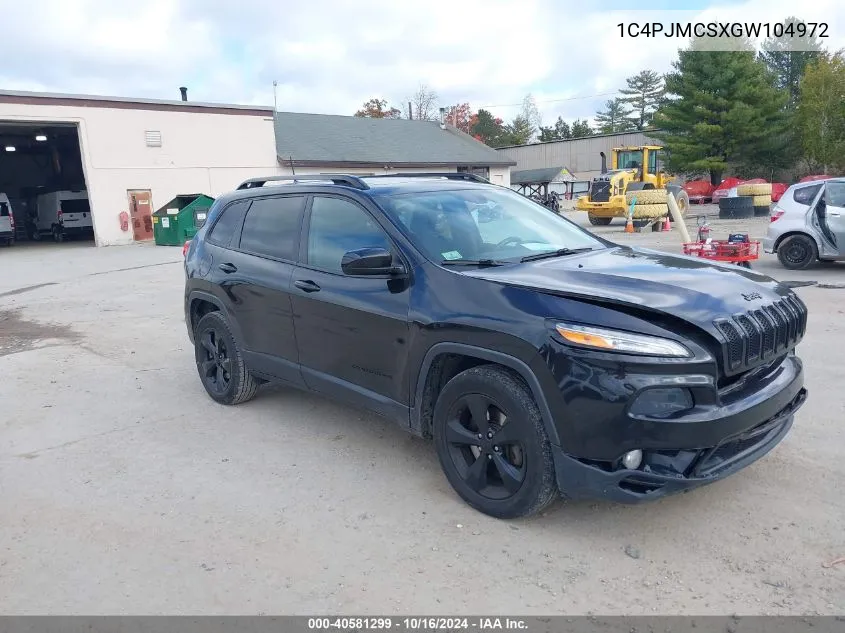 2016 Jeep Cherokee Altitude VIN: 1C4PJMCSXGW104972 Lot: 40581299