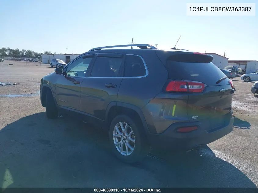 2016 Jeep Cherokee Latitude VIN: 1C4PJLCB8GW363387 Lot: 40599310