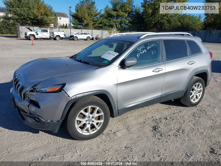 2016 Jeep Cherokee Latitude VIN: 1C4PJLCB4GW233753 Lot: 40603526