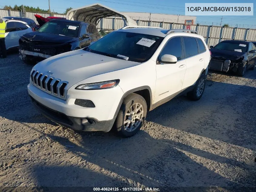 2016 Jeep Cherokee Latitude VIN: 1C4PJMCB4GW153018 Lot: 40624125