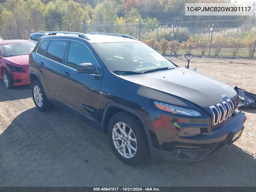 2016 Jeep Cherokee Latitude VIN: 1C4PJMCB2GW301117 Lot: 40647017