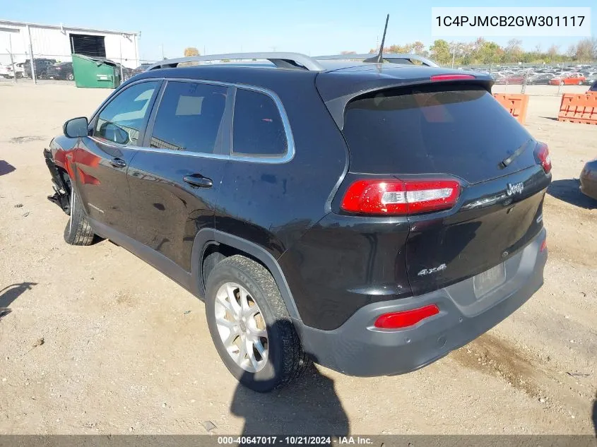 2016 Jeep Cherokee Latitude VIN: 1C4PJMCB2GW301117 Lot: 40647017