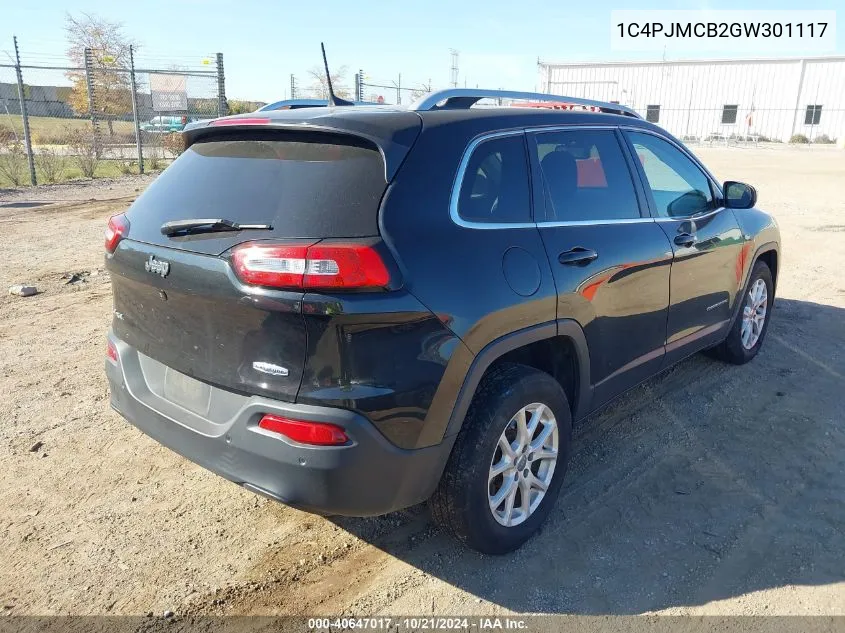 2016 Jeep Cherokee Latitude VIN: 1C4PJMCB2GW301117 Lot: 40647017