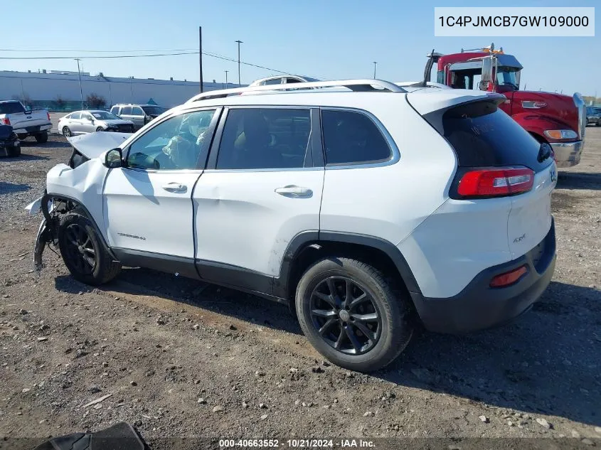 2016 Jeep Cherokee Latitude VIN: 1C4PJMCB7GW109000 Lot: 40663552