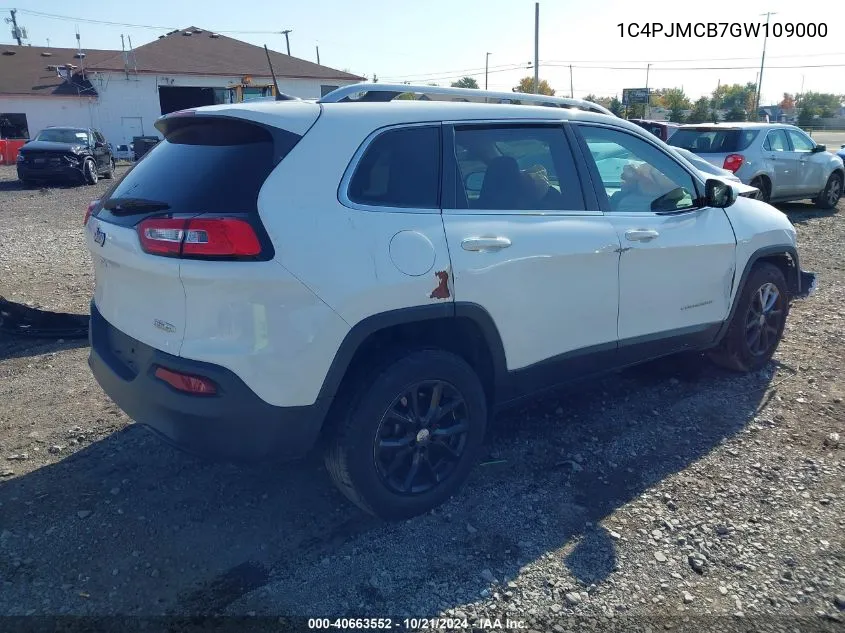 2016 Jeep Cherokee Latitude VIN: 1C4PJMCB7GW109000 Lot: 40663552