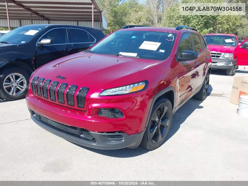 2016 Jeep Cherokee Altitude VIN: 1C4PJLAB7GW304558 Lot: 40709946