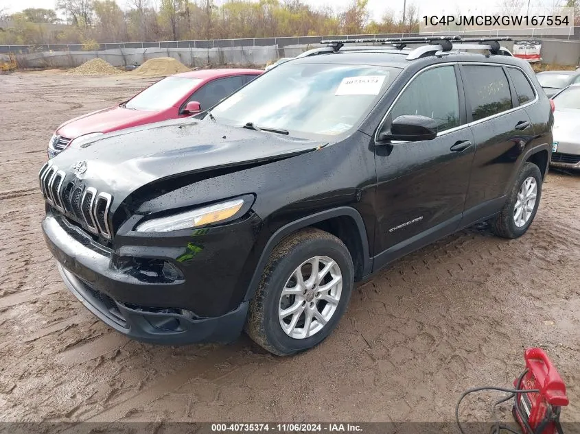 2016 Jeep Cherokee Latitude VIN: 1C4PJMCBXGW167554 Lot: 40735374