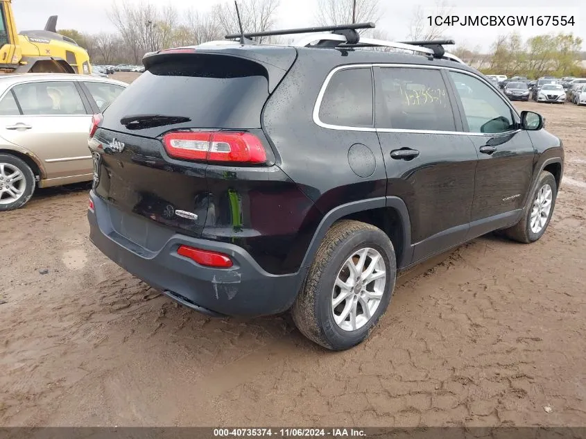 2016 Jeep Cherokee Latitude VIN: 1C4PJMCBXGW167554 Lot: 40735374