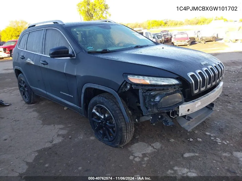 2016 Jeep Cherokee Latitude VIN: 1C4PJMCBXGW101702 Lot: 40762574