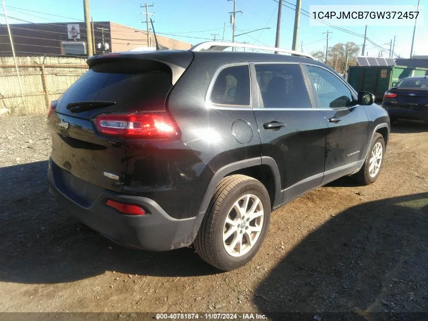 2016 Jeep Cherokee Latitude VIN: 1C4PJMCB7GW372457 Lot: 40781874