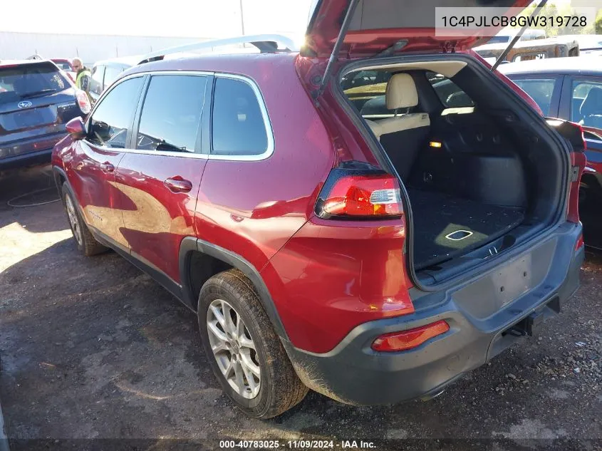 2016 Jeep Cherokee Latitude VIN: 1C4PJLCB8GW319728 Lot: 40783025