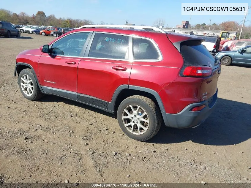 2016 Jeep Cherokee Latitude VIN: 1C4PJMCS0GW105631 Lot: 40784776