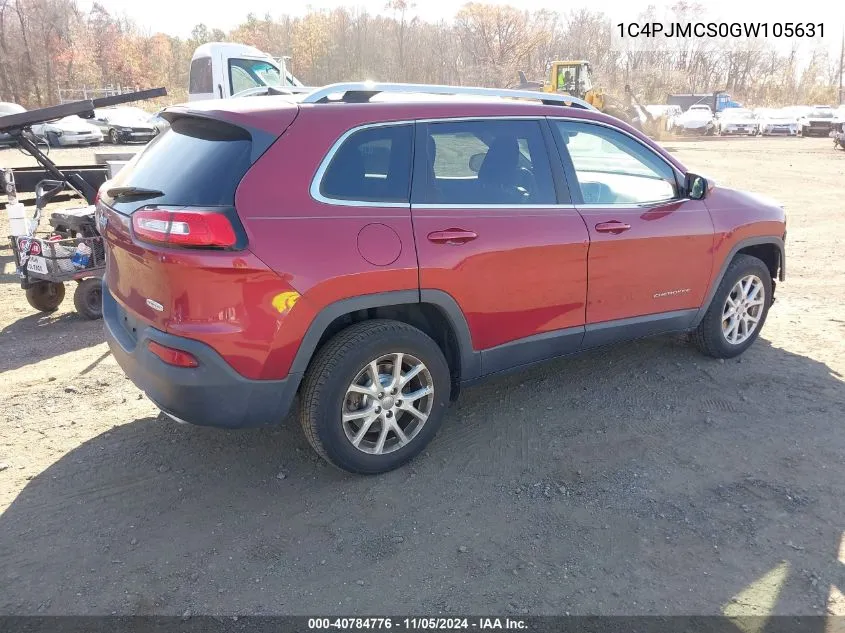 2016 Jeep Cherokee Latitude VIN: 1C4PJMCS0GW105631 Lot: 40784776