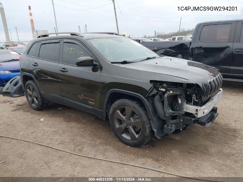 2016 Jeep Cherokee 75Th Anniversary VIN: 1C4PJMCS9GW294201 Lot: 40831205