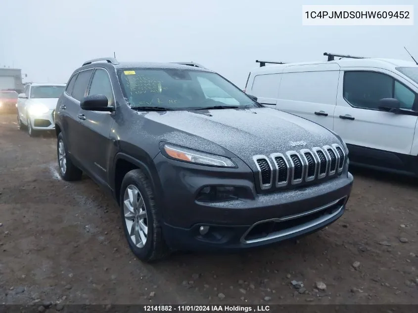 2017 Jeep Cherokee Limited VIN: 1C4PJMDS0HW609452 Lot: 12141882